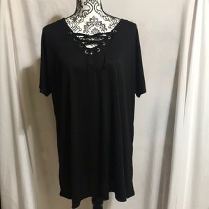 Black Tie Up Blouse Xersion 2x